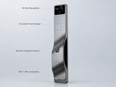 Smart Door Lock Built for Keyless Security, 3D Face Recognition, WiFi Camera, IP68 Waterproof, 8 Access Methods