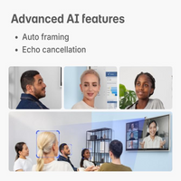 Conference Room Camera Built to Enhance Virtual Meetings, 4K Sensor, 142° Wide View, AI Tracking, 6-Mic Array