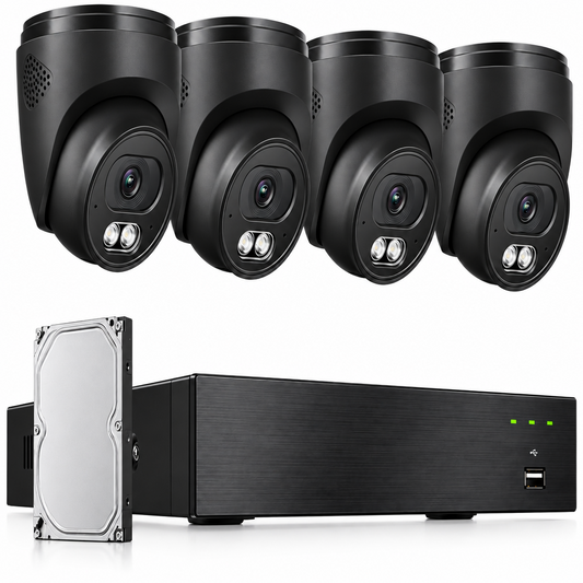 4K Wired Home Security Camera System, 4 X 8MP Dome Camera, 1TB HDD