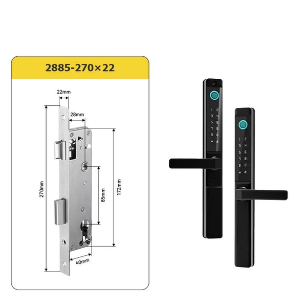 Smart Door Lock Built for Security, Dual Side Fingerprint Access, IP55 Waterproof, 7 Unlock Methods