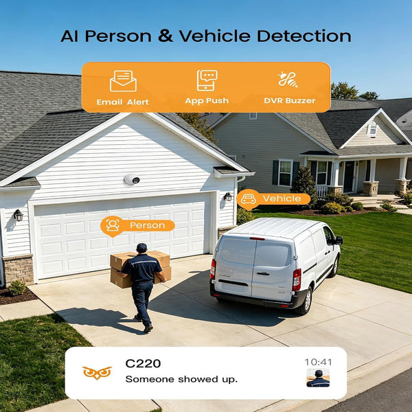 4K Wired Home Security Camera System, 4 X 8MP Dome Camera, 1TB HDD