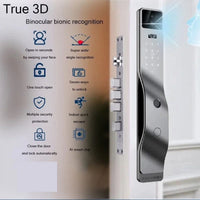Smart Door Lock 3D Face Recognition Smart Home Door Lock Wifi NFC Digital Electronic Lock Wifi Camera Rfid Card Works ,Long Lasting