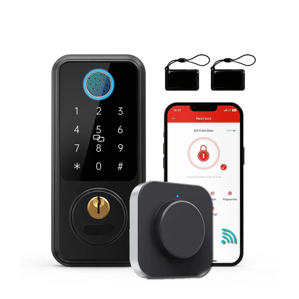 Smart Door Lock Engineered for Keyless Entry, 8-in-1 Access Methods, IP66 Waterproof, Auto-Lock Function