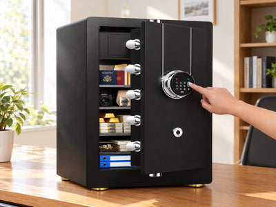 Customer photo of 8.0 Cu Ft Fireproof Biometric Safe for Home Office